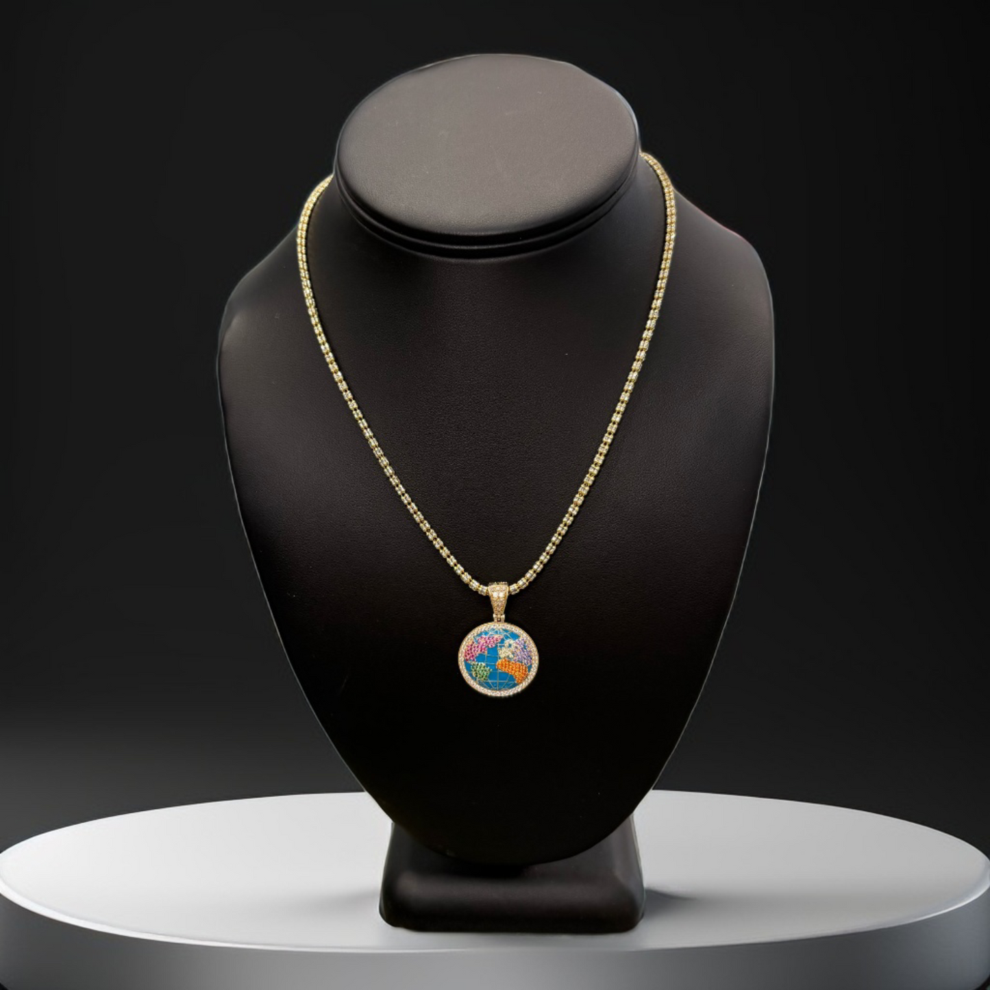 Cadena Moon ice 14k